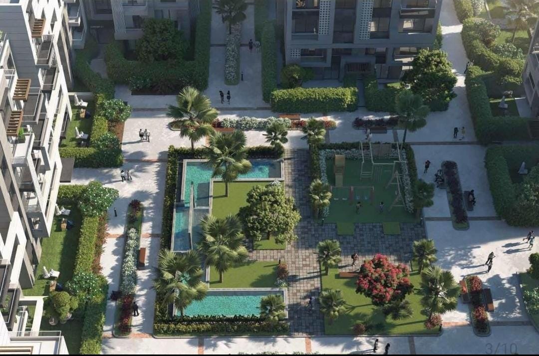 شقة  ارضى بجاردن للبيع | فى بادية بالم هيلز | 131 متر