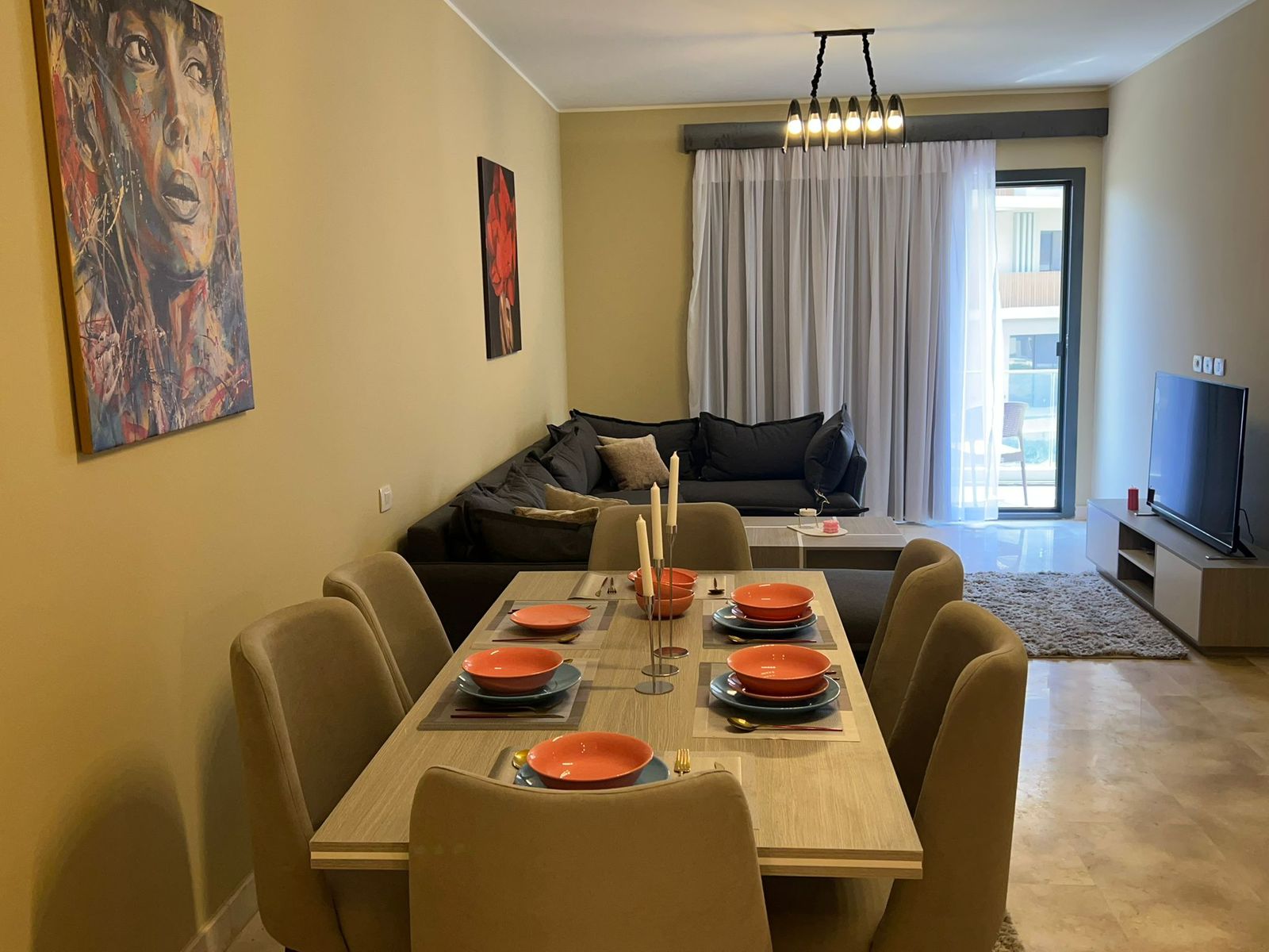 شقة 3غرف للايجار المفروش مودرن في فيليت