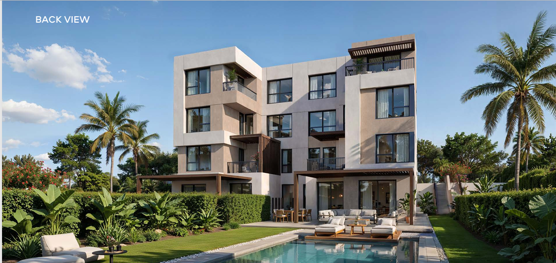 شقة للبيع في أو فيوز – 6 أكتوبر | 1 غرفة نوم | 1 حمام | بدون تشطيب