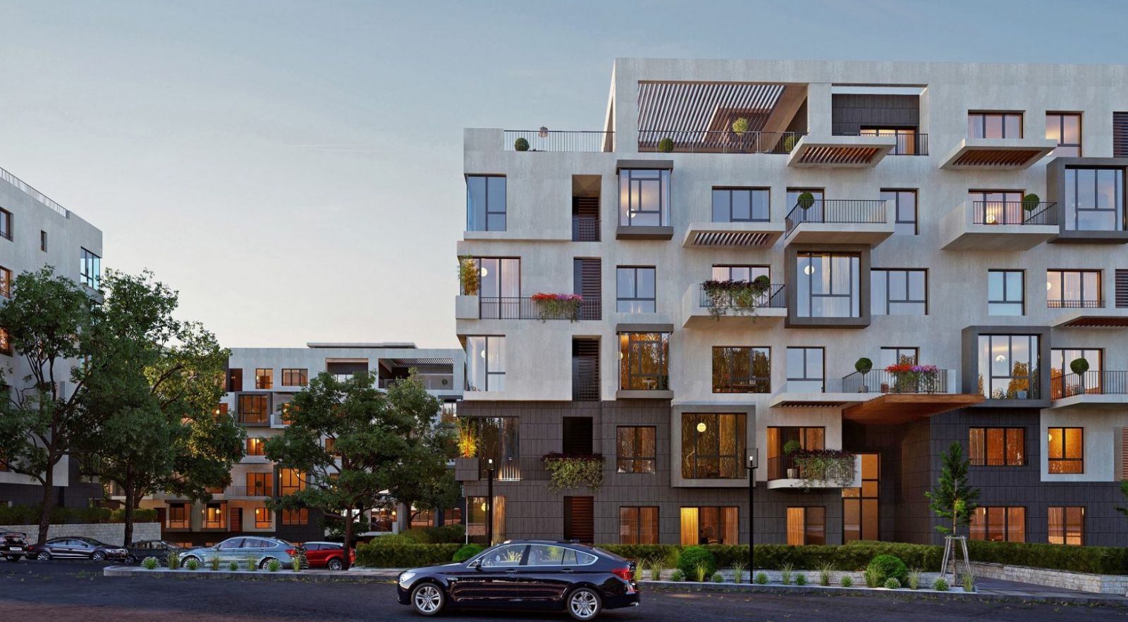 شقة  للإيجار فى كمبوند ايست تاون / تكيفات ومطبخ