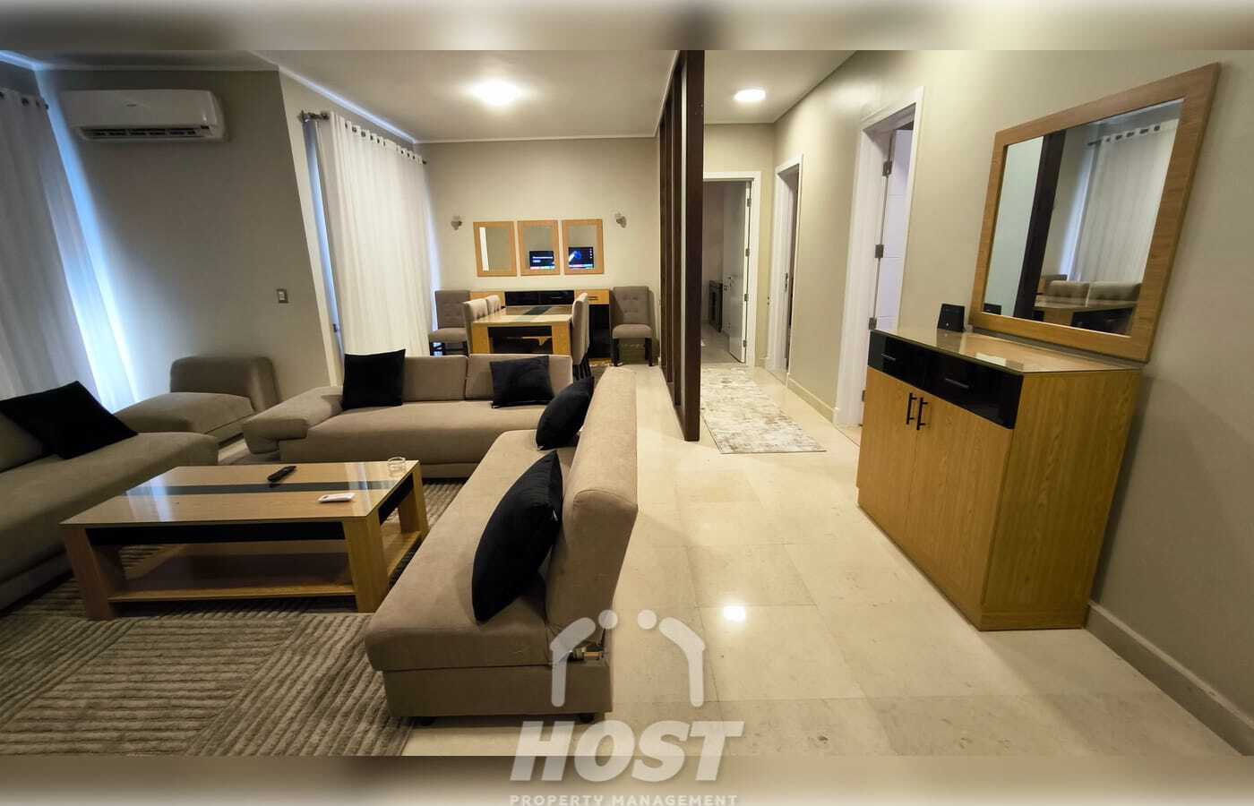 شقة غرفتين للايجار المفروش في كمبوند فيلدج جيت