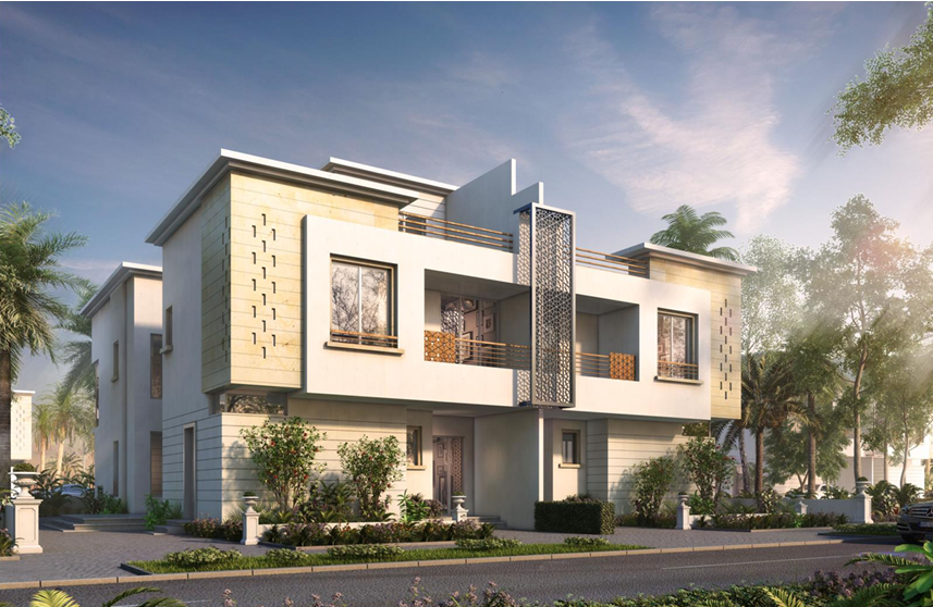 توين هاوس للبيع في كمبوند جدار – إيوان | 4 غرف نوم | نصف تشطيب