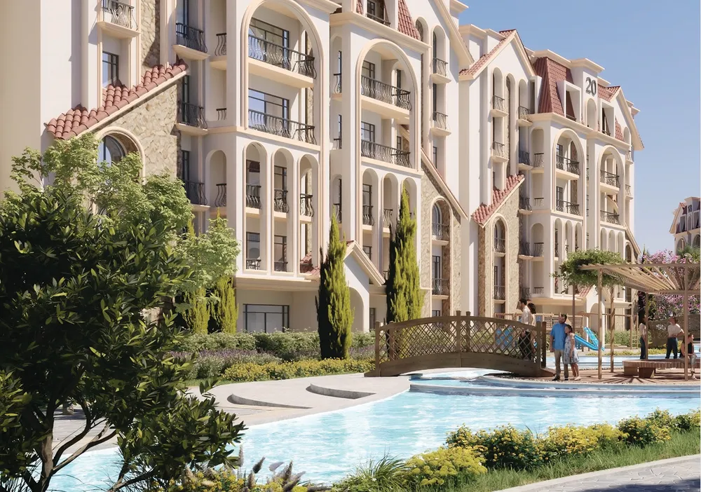 شقة للبيع في كمبوند جوار – التجمع السادس | 3 غرف نوم | نصف تشطيب