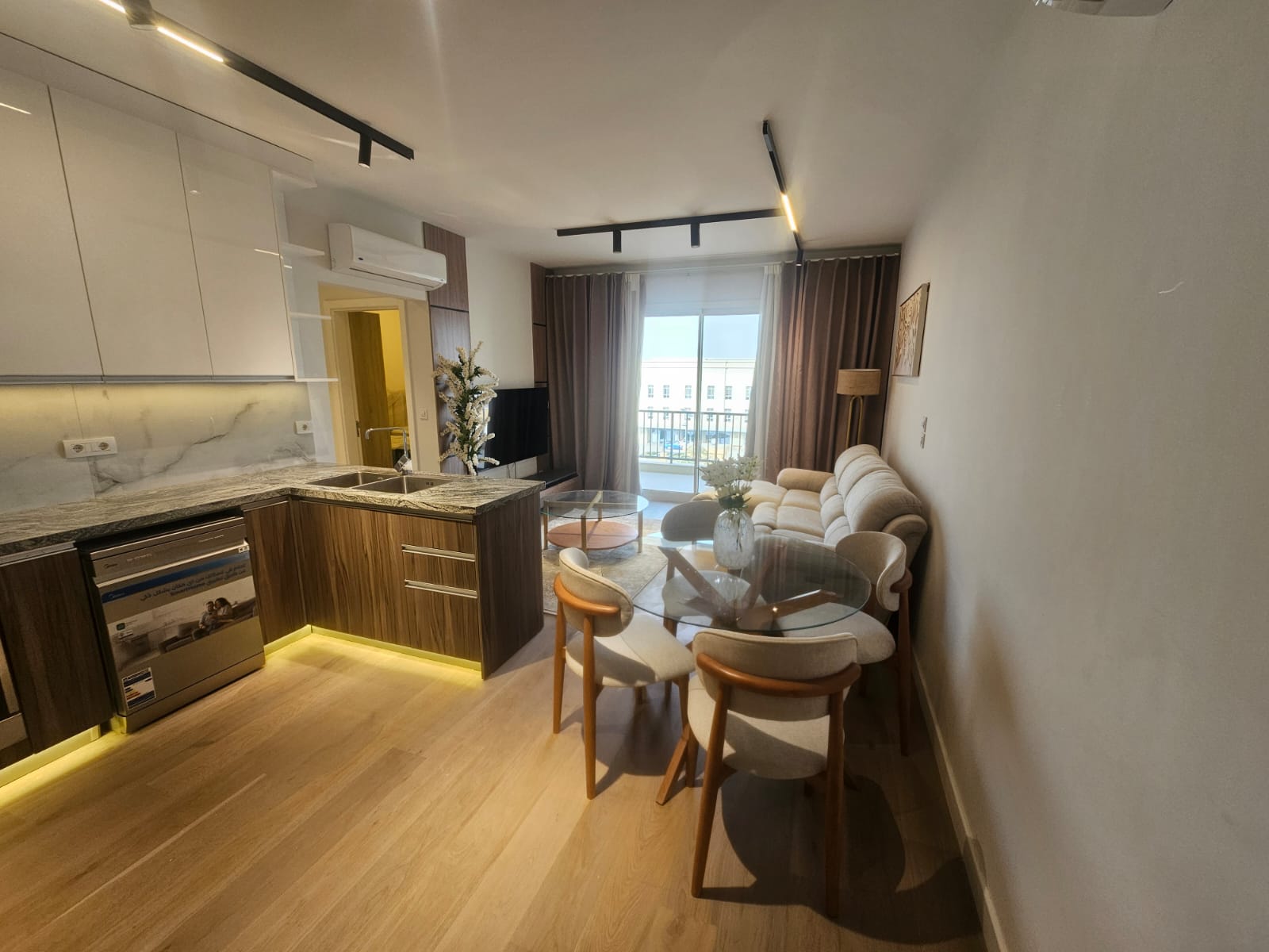 شقة غرفتين للايجار المفروش اول سكن في ميفيدا