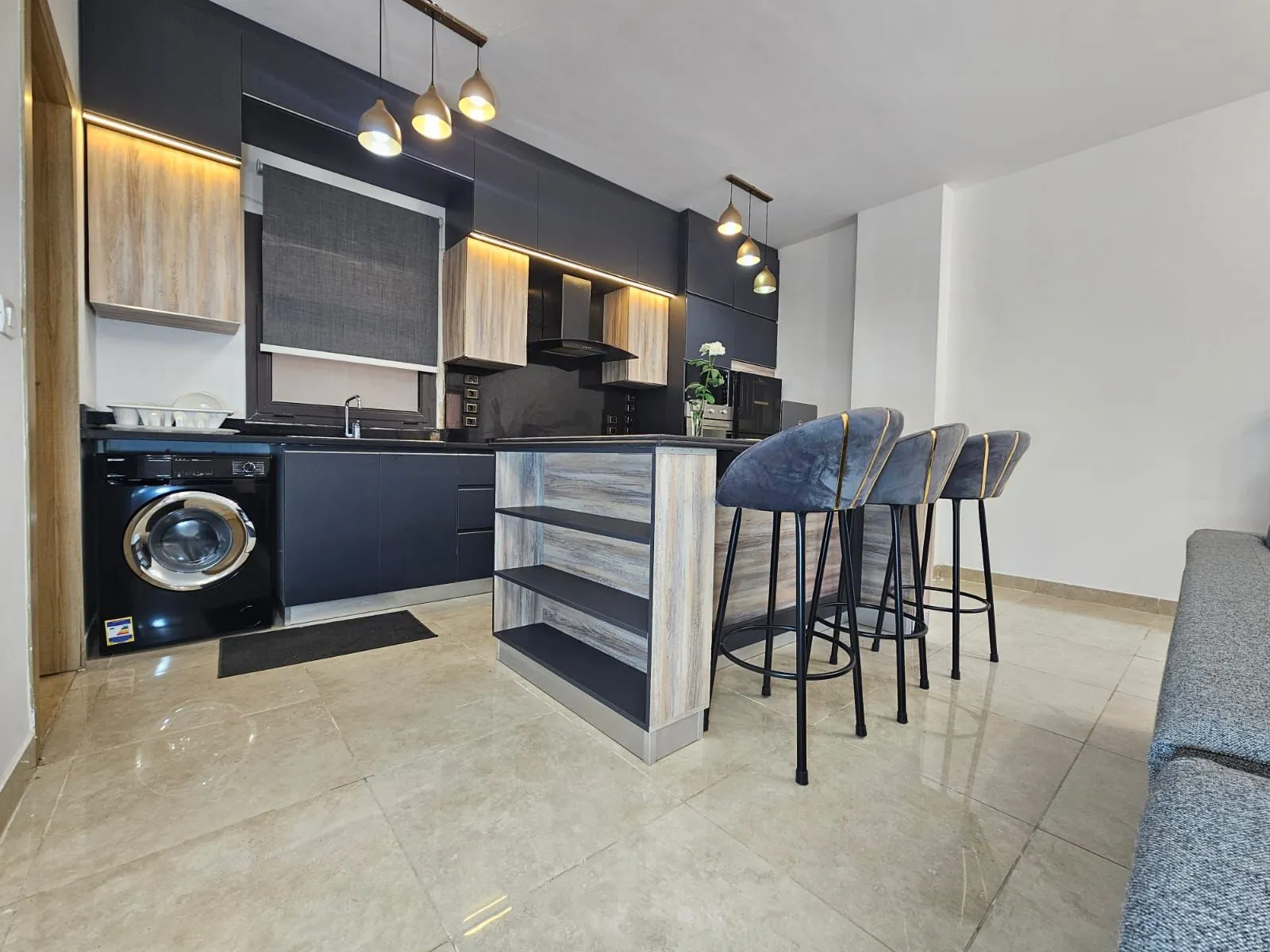 Furnished Studio with Private Garden for Rent in Fifth Square Al Marasem New Cairo