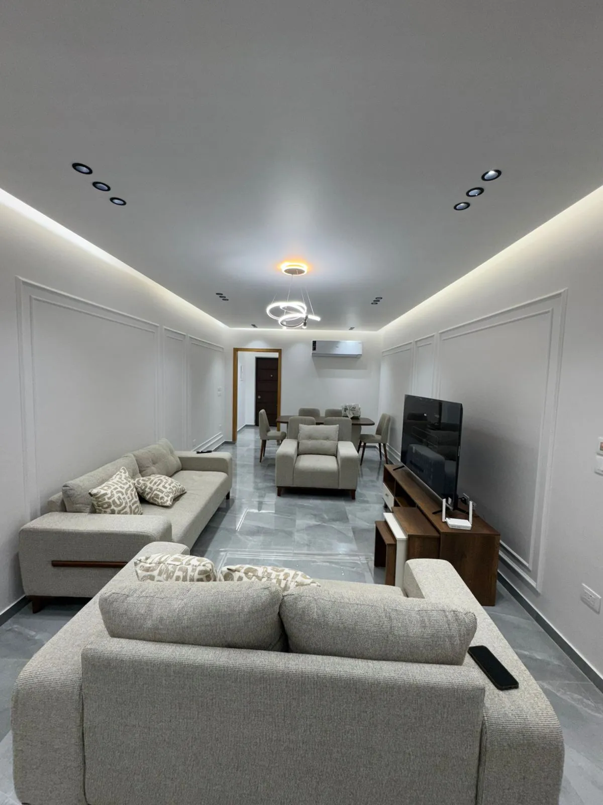 Ground floor furnished apartment for rent in Galleria Moon Valley, Fifth Settlement, New Cairo