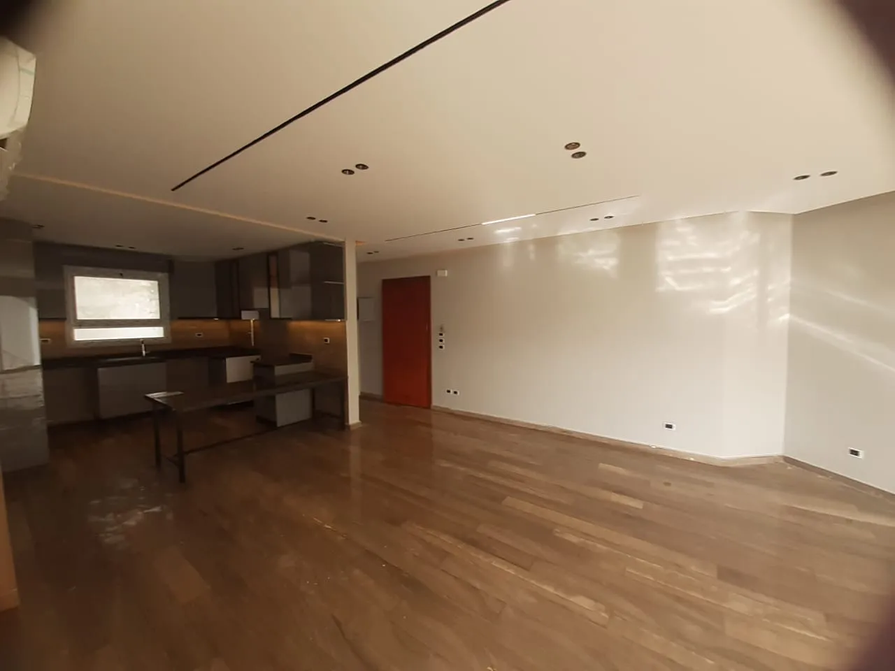 Semi furnished apartment kitchen and ACs in hyde Park
