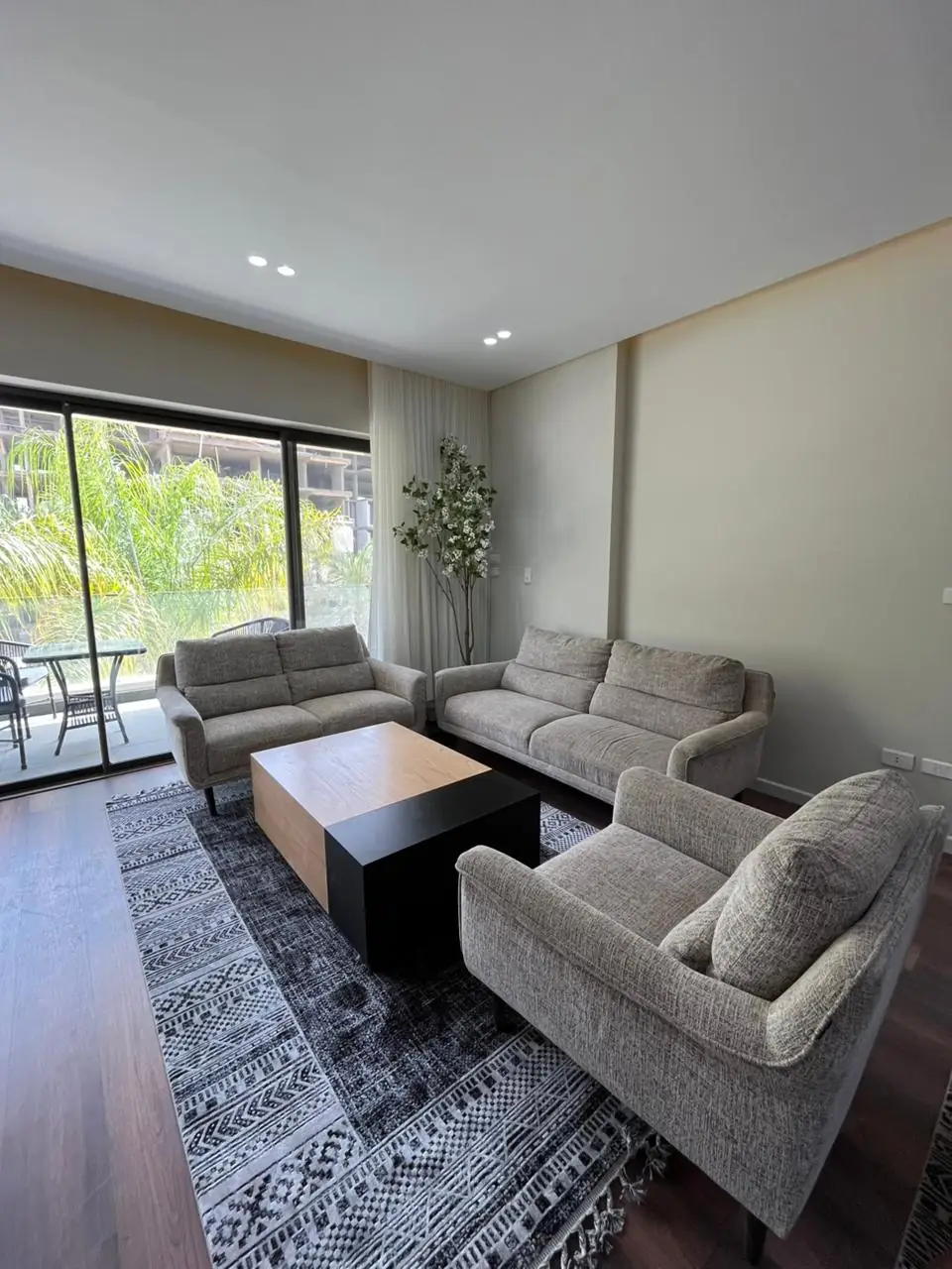 Ground furnished apartment for rent lakeview residence -160 m