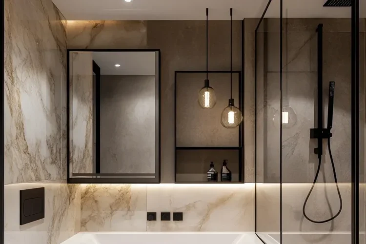 استغلال المساحات الصغيرة في الحمامات