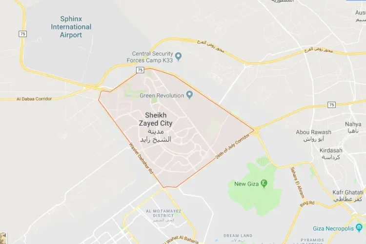 الموقع الاستراتيجي لمحور الشيخ زايد الجديد