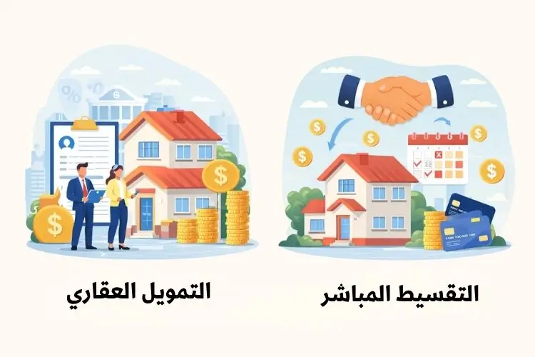 الفروق بين التمويل العقاري والتقسيط المباشر